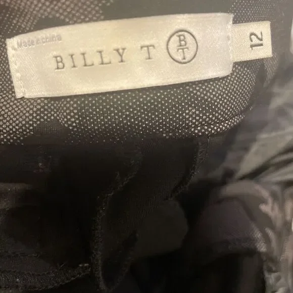 Billy T Camo Trouser Pants Womens Size 12 Stretch Ponte Knit Cropped Pockets - Picture 4 of 5